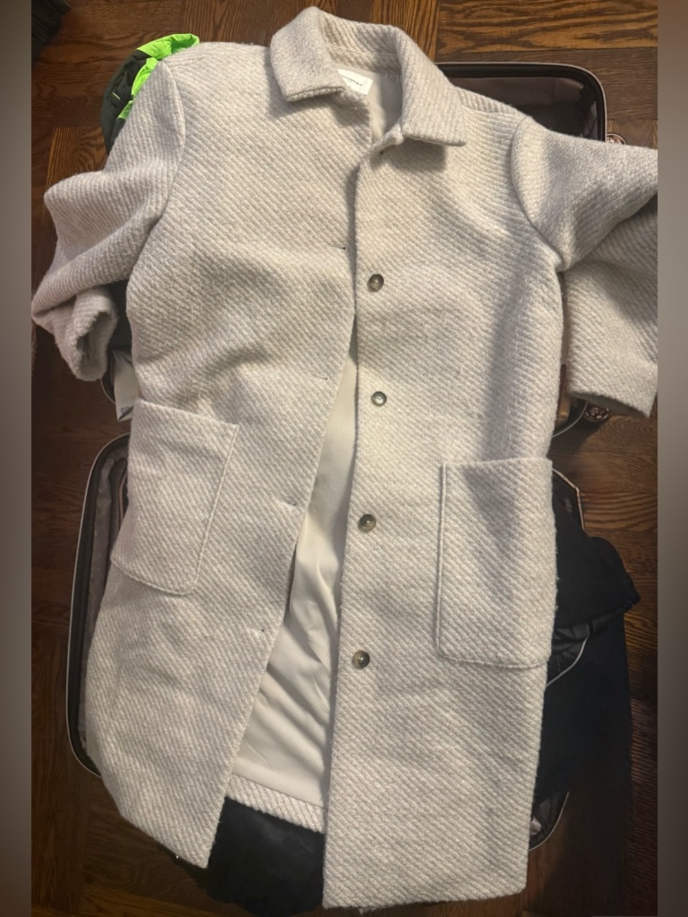 Banana Republic Cream Knit Coat